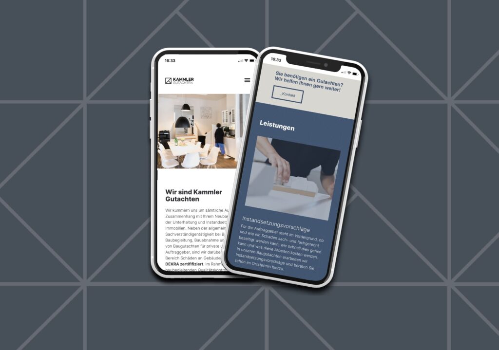 Referenz Kammler+Partner: Website nach dem Relaunch