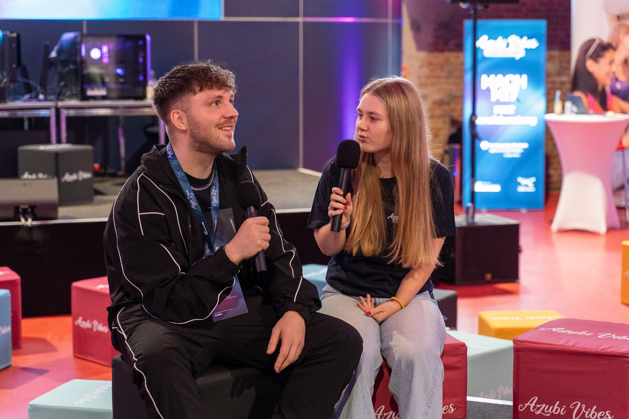 Interview auf der Bühne der Azubi Vibes Convention