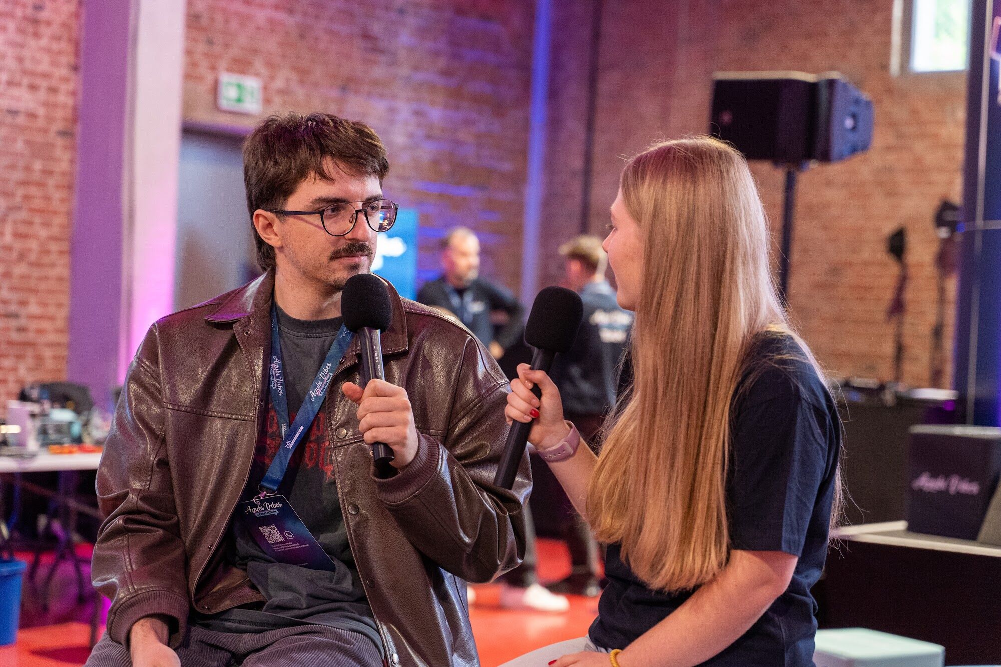 Interview-Situation auf der Azubi Vibes Bühne