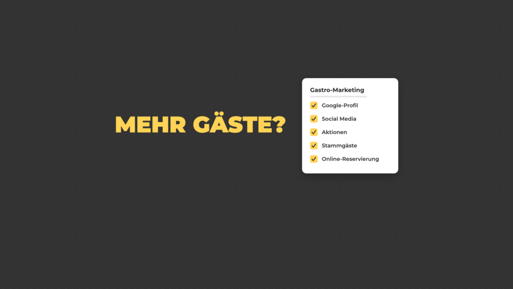 Gastronomie-Marketing: Google-Profil, Social Media, Aktionen, Stammgäste, Online-Reservierung