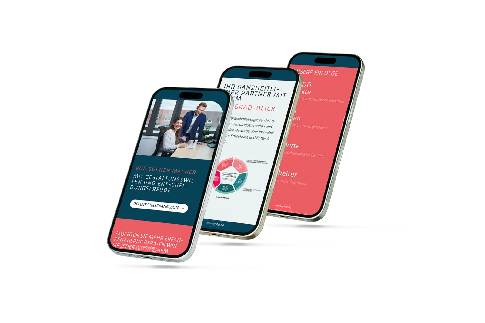 REM Capital - 4 • REM Capital Drei mobile Ansichten von remcapital.de