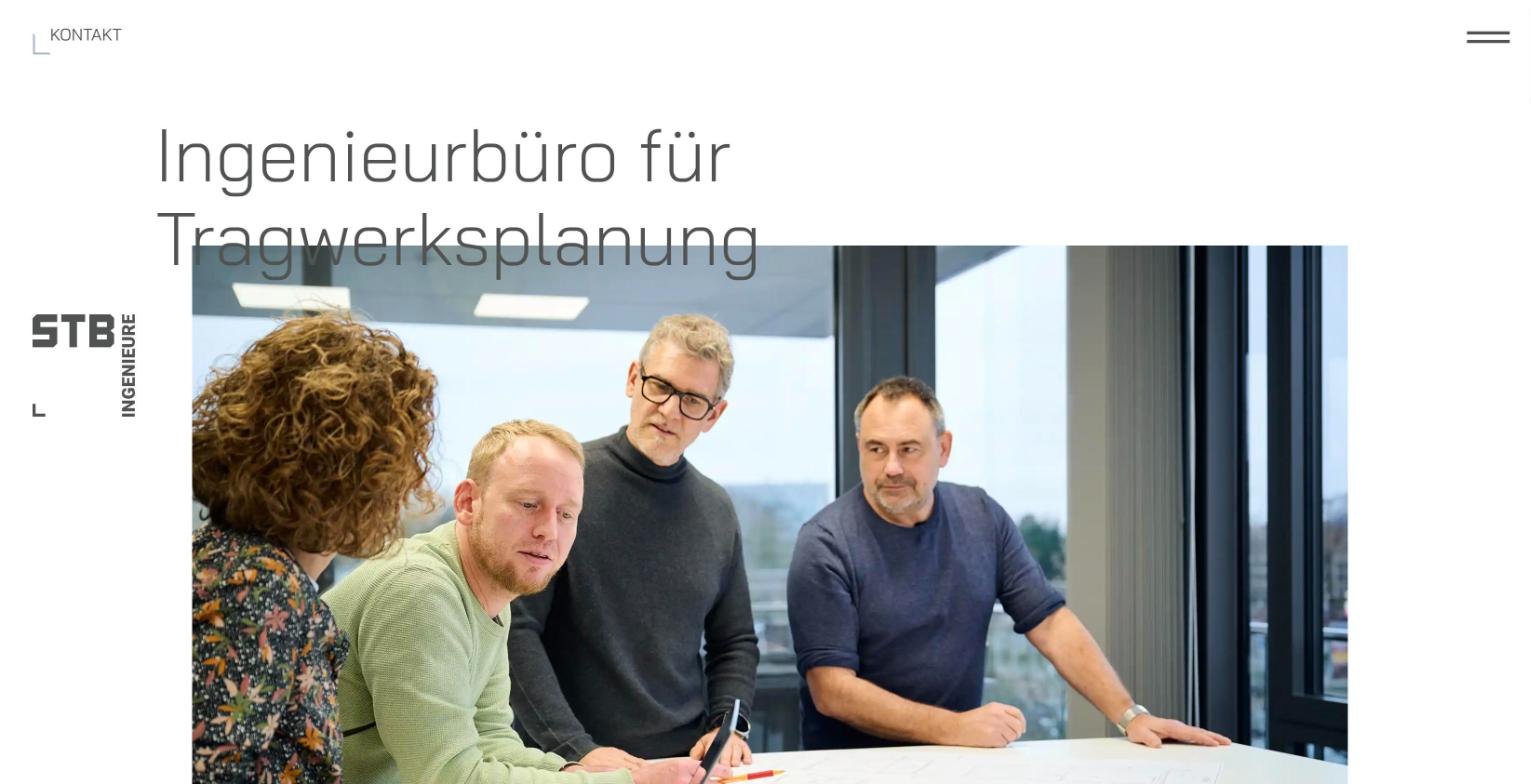 Leistungsseite Tragwerksplanung auf stb-ingenieure.de