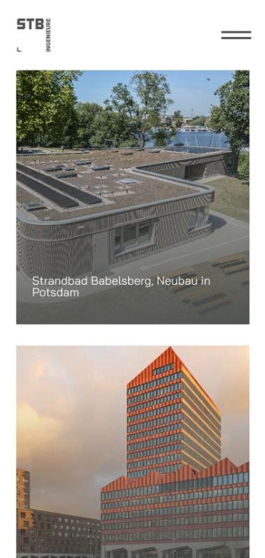 Mobile Referenzübersicht von stb-ingenieure.de